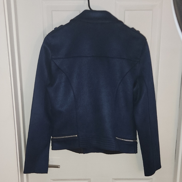 Liverpool Faux Suede Moto Jacket with Silver Detailing - Picture 9 of 13